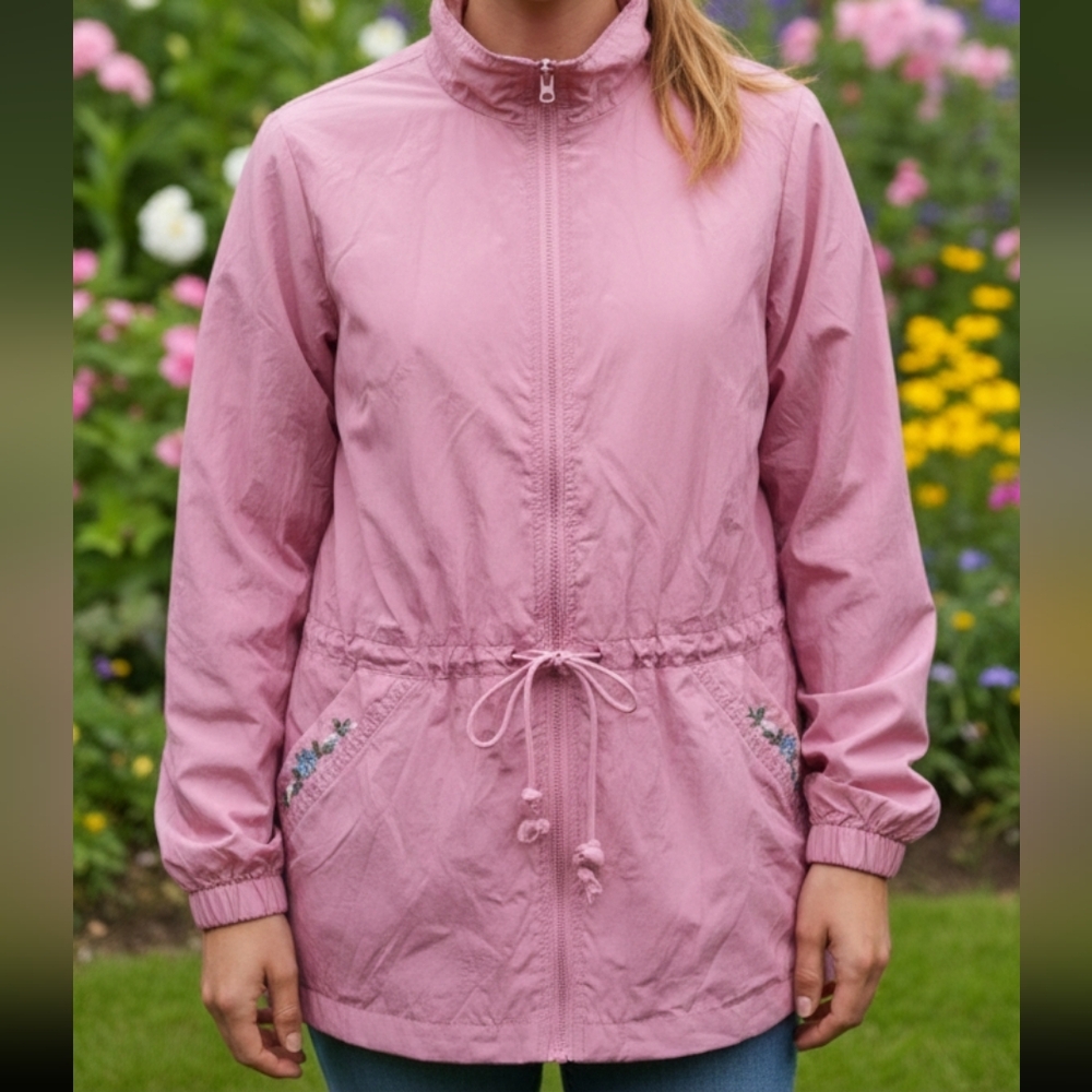 Vintage Blair windbreaker jacket embroidered floral size m